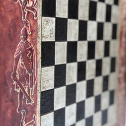 LEATHER CHESSBOARD MEDIEVAL