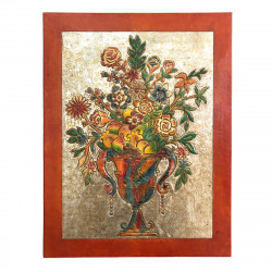 DECORATIVE LEATHER PAINTING ROSA