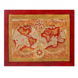 LEATHER PAINTING MAPA ESFERAS
