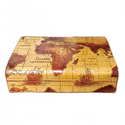 Leather Box World Map