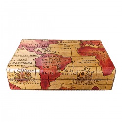 Leather Box World Map