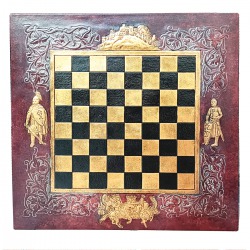 LEATHER CHESSBOARD MEDIEVAL