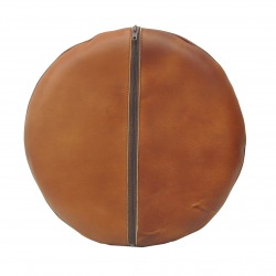 Leather Round Cushion Laceria