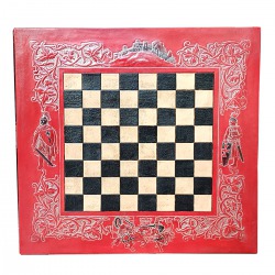 LEATHER CHESSBOARD MEDIEVAL