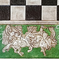 LEATHER CHESSBOARD MEDIEVAL