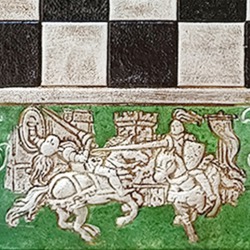 LEATHER CHESSBOARD MEDIEVAL