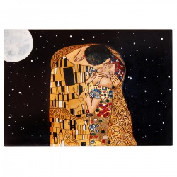 LEATHER PAINTING THE KISS