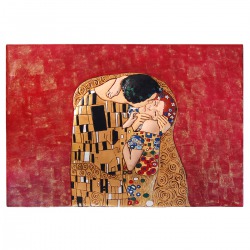 LEATHER PAINTING THE KISS
