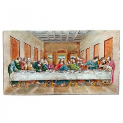 CUADRO DECORATIVO EN PIEL LA ÚLTIMA CENA
