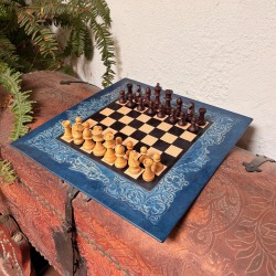 LEATHER CHESSBOARD MEDIEVAL