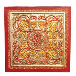 CUADRO DECORATIVO EN CUERO PLATEADO