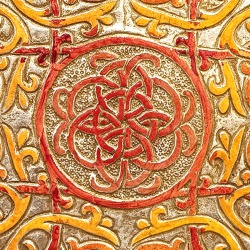 CUADRO DECORATIVO EN CUERO PLATEADO