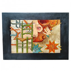 CUADRO EN PIEL ALEGORÍA DEL FLAMENCO