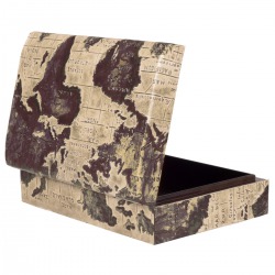 LEATHER BOX WORLD MAP