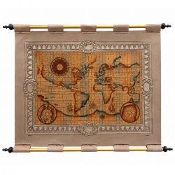 TAPIZ DE CUERO MAPA MUNDI